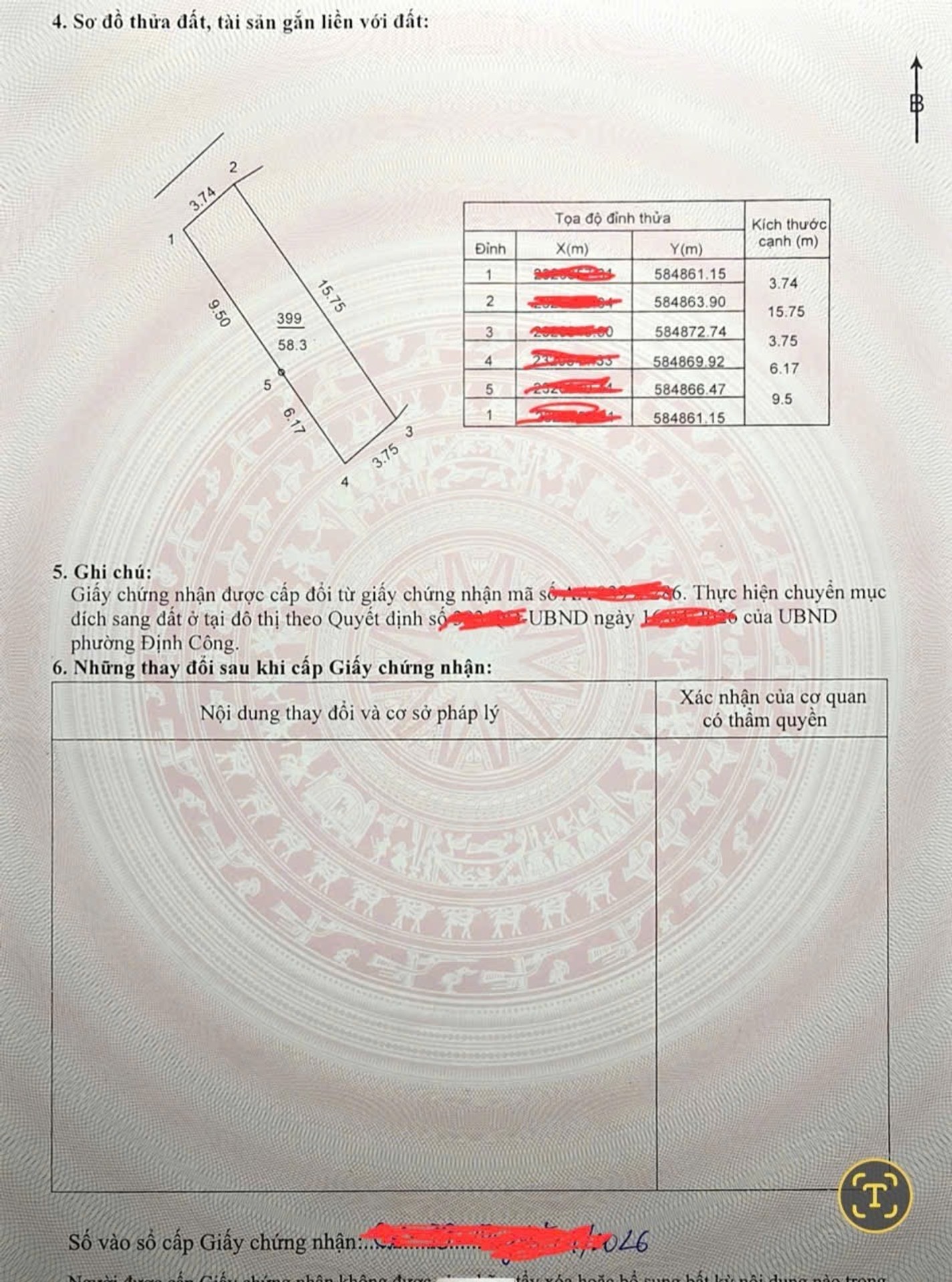 Bán nhà Kim Giang - diện tích 60m2 1 tầng - Đất đẹp nở hậu - giá 11,85 tỷ