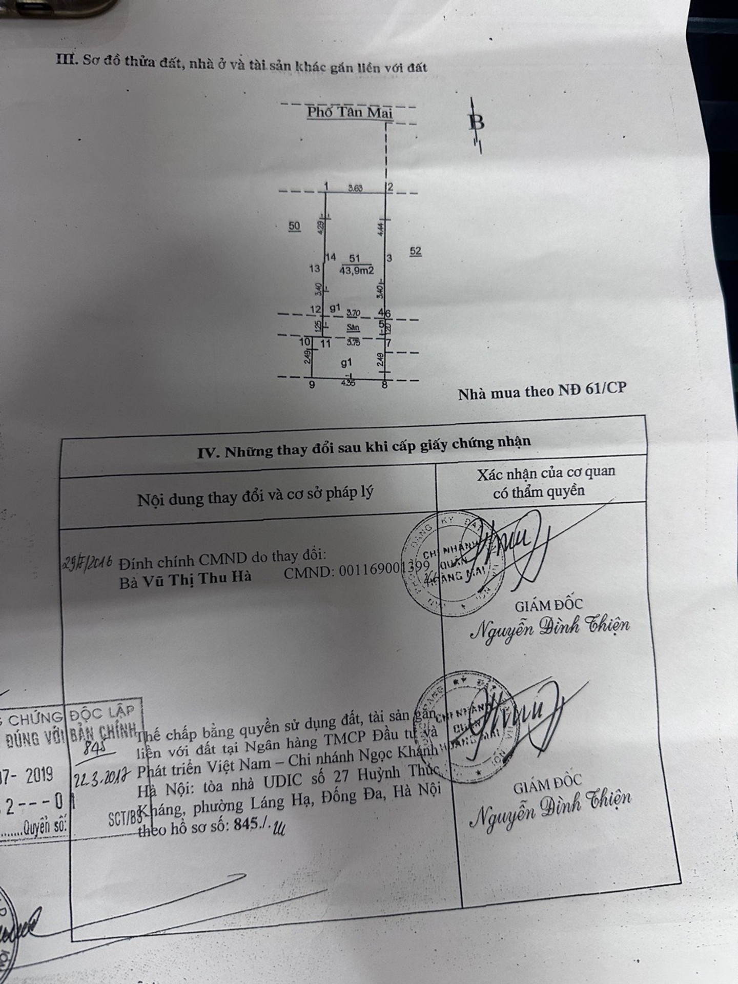 Bán nhà Tân Mai - diện tích 44m2 6 tầng - Mặt phố kinh doanh sầm uất - giá 32,8 tỷ