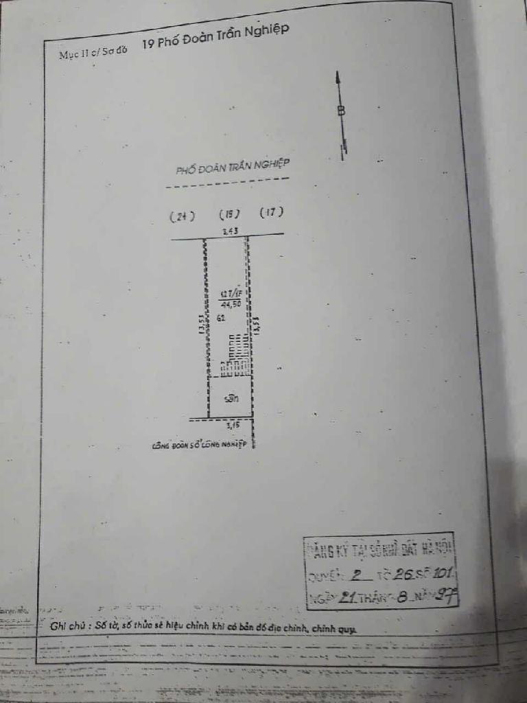 Bán nhà Đoàn Trần Nghiệp - diện tích 45m2 2 tầng - Mặt phố hiếm có - giá 46 tỷ
