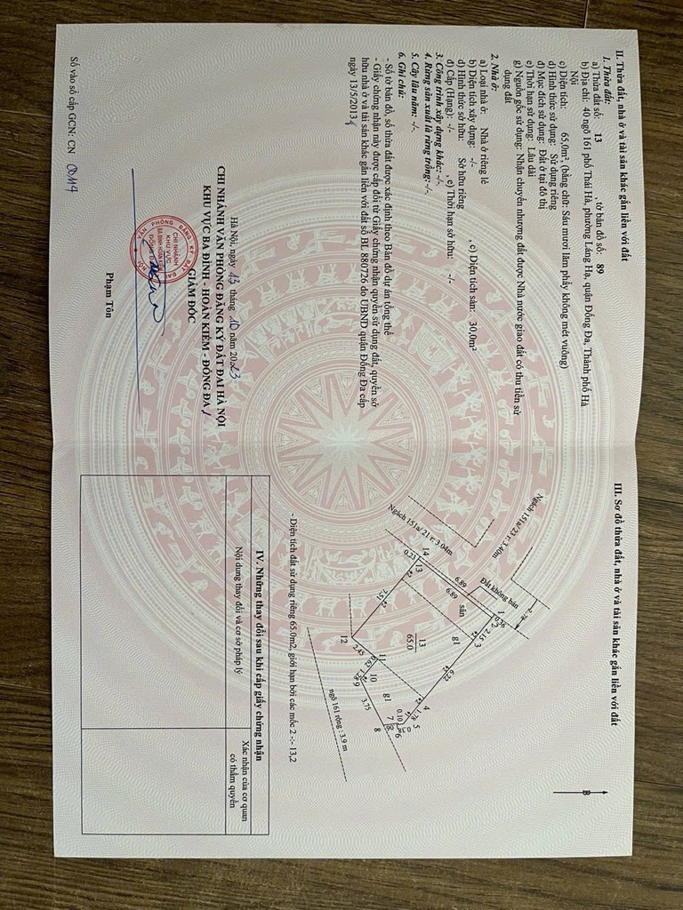 Bán nhà Thái Hà - diện tích 90m2 10 tầng - Ô TÔ - giá 37,5 tỷ