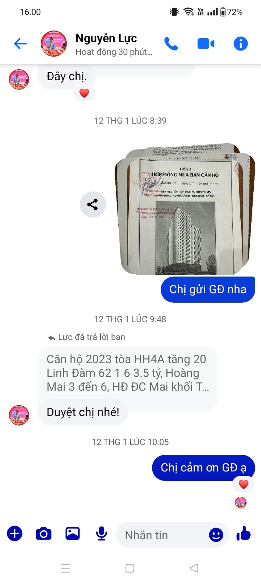 Bán nhà HH4A Linh Đàm - diện tích 62m2 32 tầng - Cực hiếm phân khúc 3.5 tỷ
