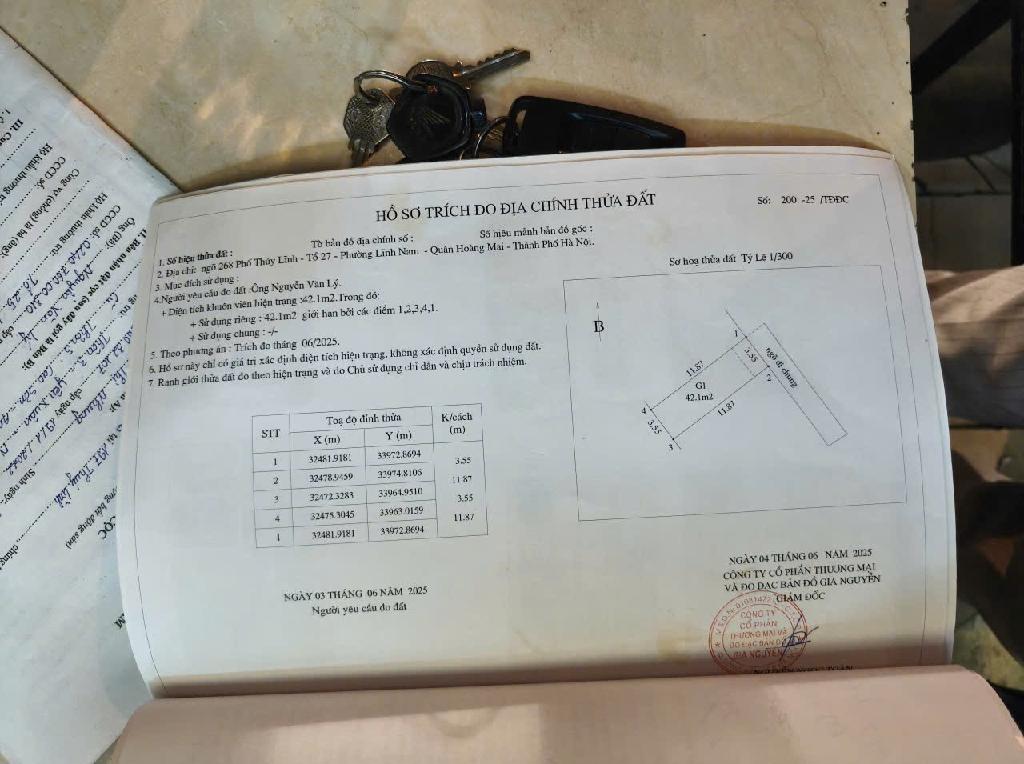 Bán nhà Thúy Lĩnh - diện tích 45m2 2 tầng - ô tô đỗ cửa - giá 2 tỷ