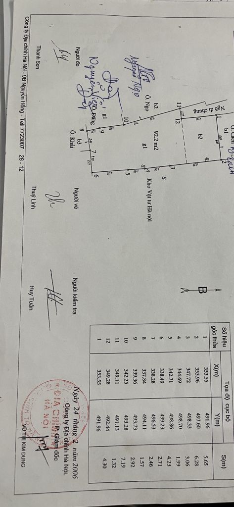Bán nhà Trương Định - diện tích 93m2 2 tầng - Nhà cũ xác định bán đất - giá 13,8 tỷ