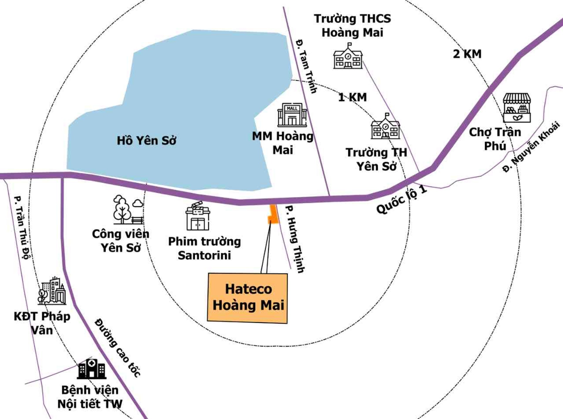 Bán nhà Hateco Hoàng Mai - diện tích 107m2 1 tầng - Căn hộ toà B tầng 5 - giá 7,2 tỷ