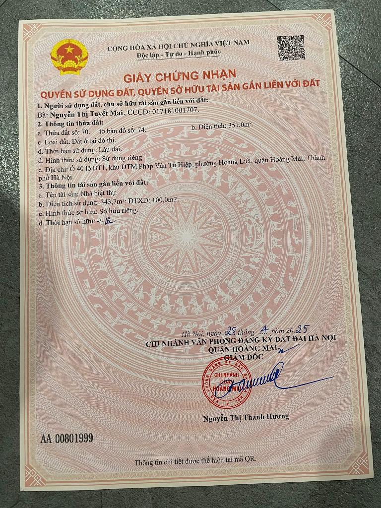 Bán nhà Trần Thủ Độ - diện tích 351m2 4 tầng - Biệt thự đơn lập đẹp nhất khu vực - giá 88 tỷ