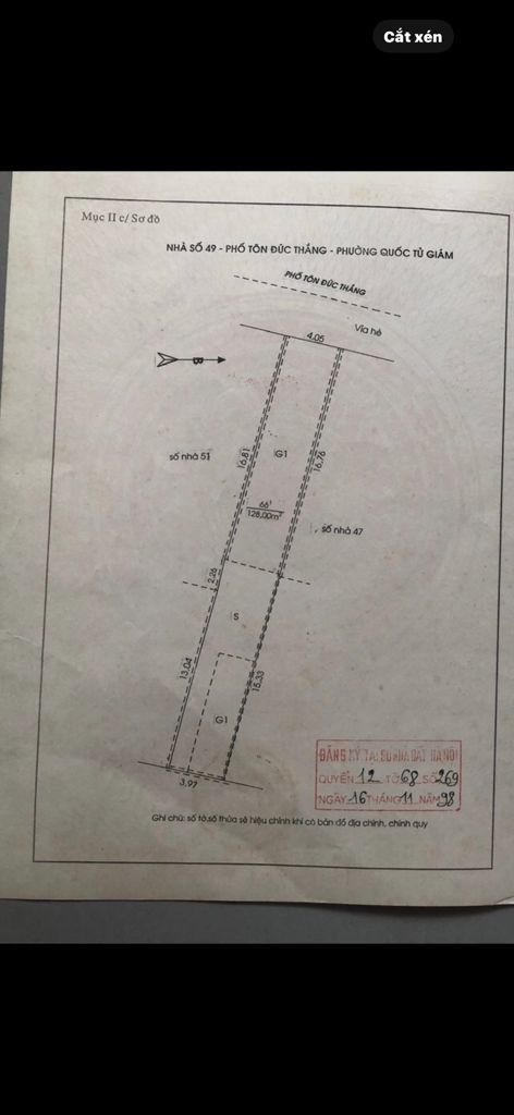 Bán nhà Tôn Đức Thắng - diện tích 128m2 1 tầng - Cực đẹp - giá 56,8 tỷ