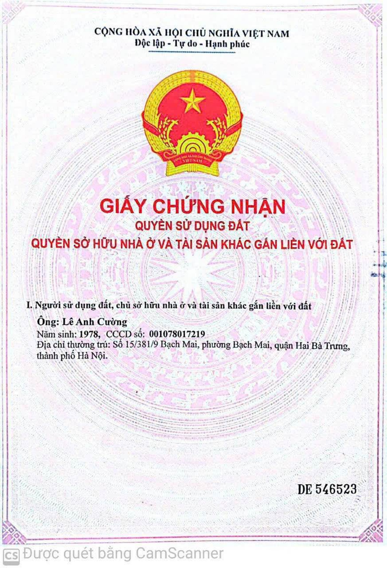 Bán nhà Bạch Mai - diện tích 33m2 5 tầng - Gần phố - giá 8,6 tỷ