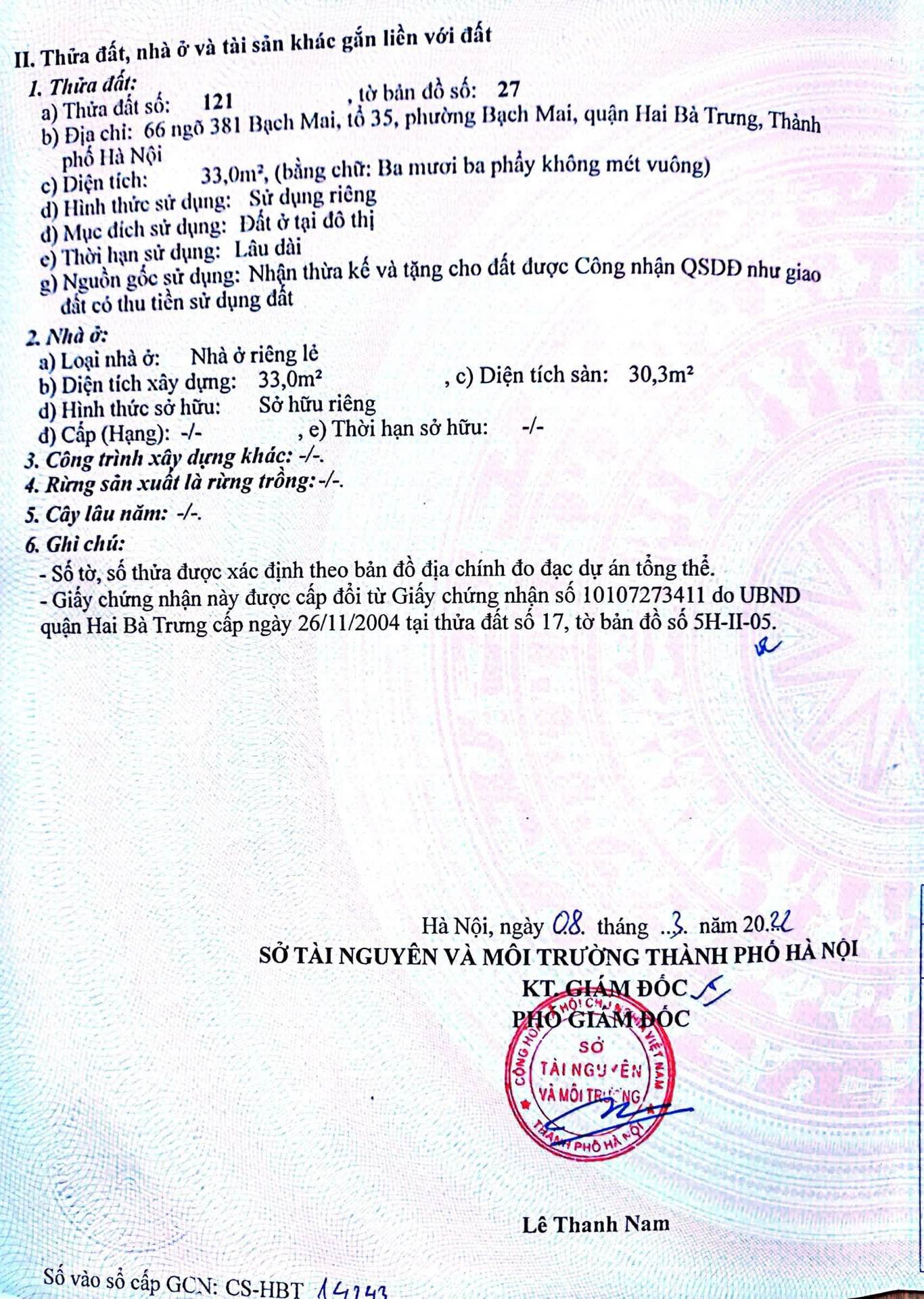 Bán nhà Bạch Mai - diện tích 33m2 5 tầng - Gần phố - giá 8,6 tỷ