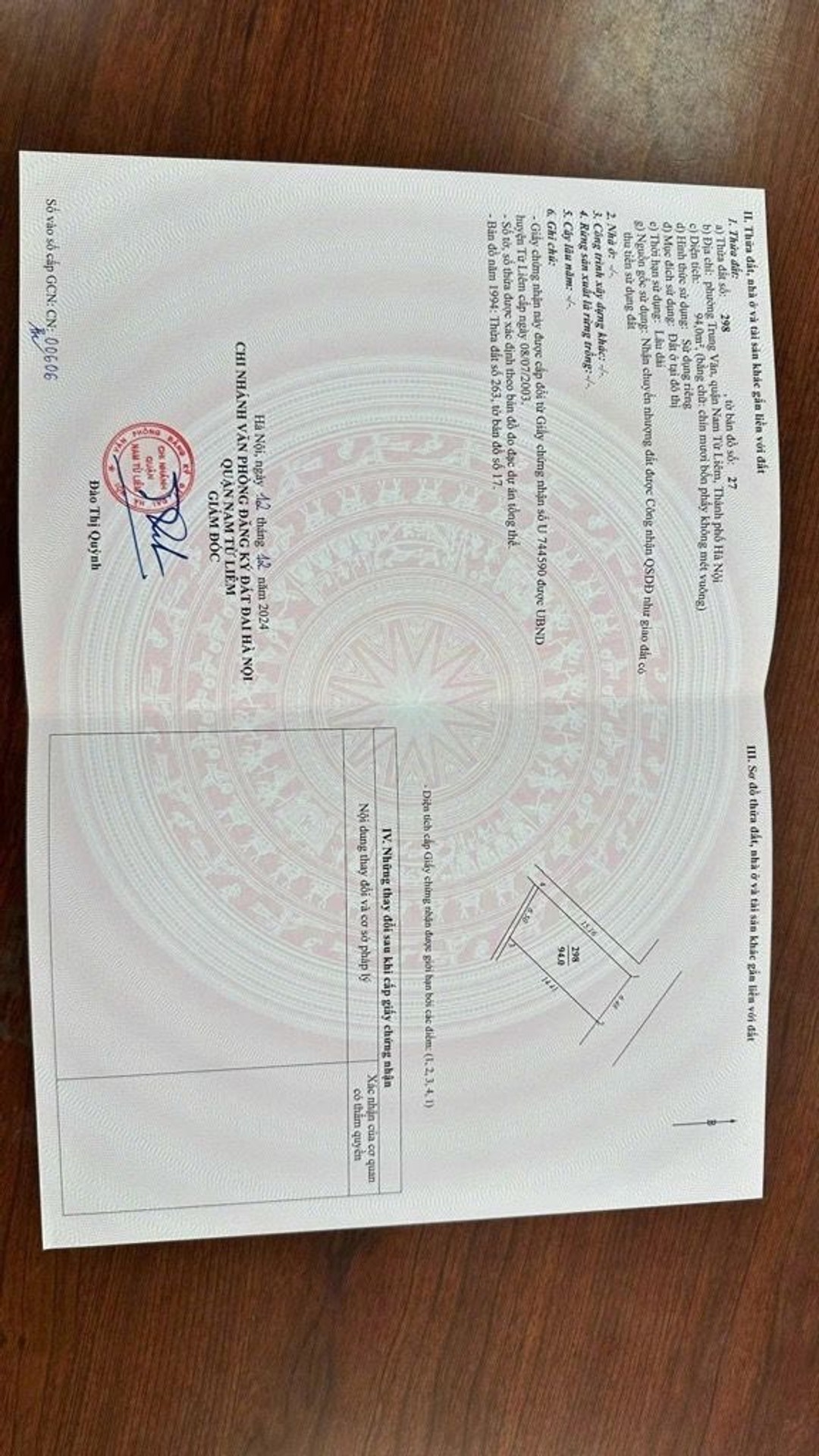 Bán nhà Đại Linh - diện tích 96m2 9 tầng - Lô góc 3 mặt thoáng - giá 45,5 tỷ