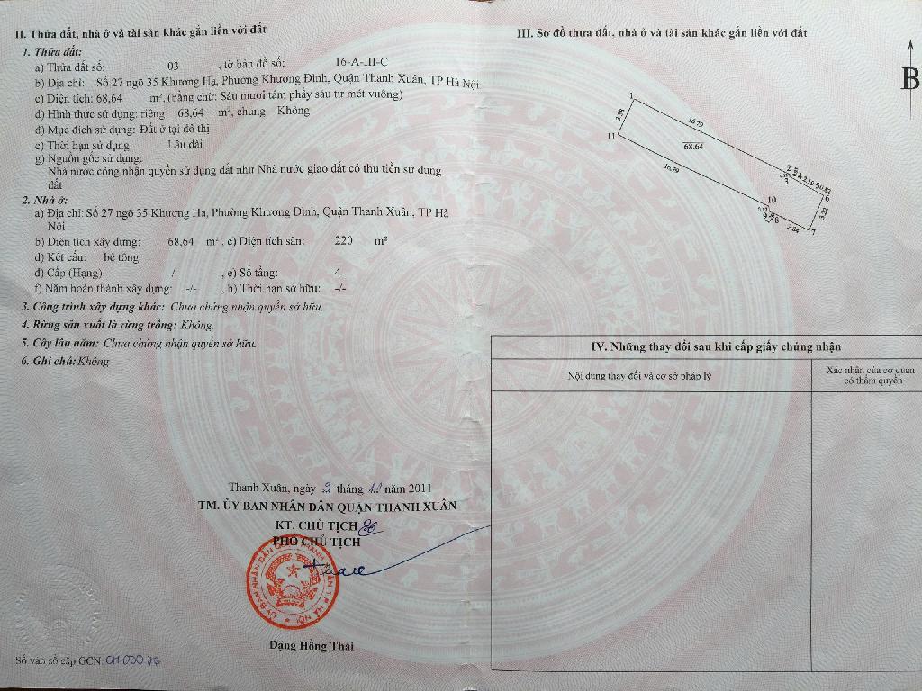 Bán nhà Vũ Tông Phan - diện tích 73m2 4 tầng - Ô tô kinh doanh - giá 25,3 tỷ