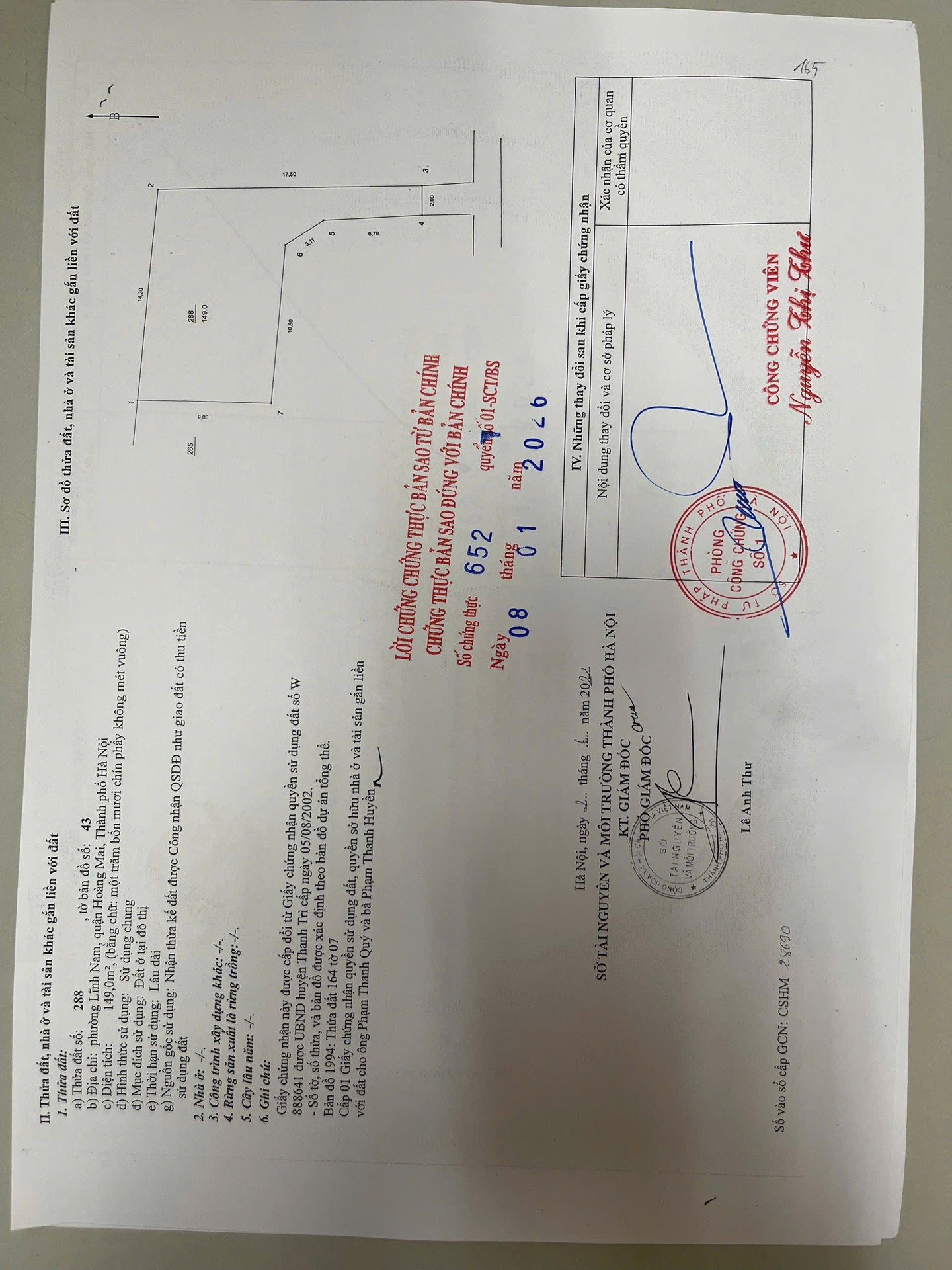Bán nhà Nam Dư - diện tích 149m2 2 tầng - Ô TÔ - giá 26,8 tỷ